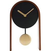Interval Pendulum Wooden Desk Clock - Black & Gold