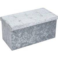 EONLION Large 2 Seat Foldable Double Bed Storage Box in Grey | Size: 500mm