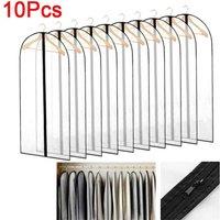 SPETLEK 10 Pieces Zip Hanging Garment Bags Dustproof Clothes Storage | Size: 800mm