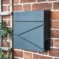 SPETLEK Grey Wall Mounted Lockable Post Letter Box