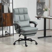 EONLION Executive Office Chair, PU Leather Desk Chair in Grey | Size: 100 cm
