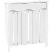 EONLION Radiator Cover with Drawer & Vertical Slats in White | Size: 1000mm 2000mm