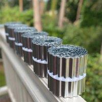 Nordara Set of 6 x Garden Lawn Edging Galvanised Metal Steel Roll in Silver