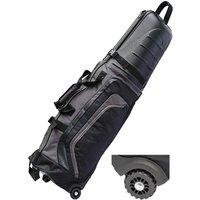 Nordara Travel Golf Bag ABS Hard Top Case Flight Cover Luggage with Wheels in Black