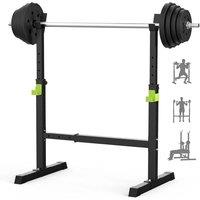 Nordara Squat Racks Barbell Rack Stand Adjustable Weight Bench Press Home Gym in Black
