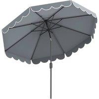 Nordara Outdoor Market Table Umbrella for Garden Pool Deck in Dark Grey