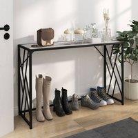 STILVORA Console Table 120cm with Metal Frame Grey Wood Effect