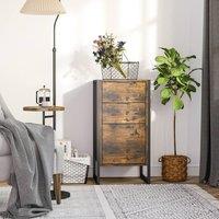 STILVORA Chest of Drawers with metal frame rustic brown