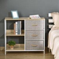 STILVORA Chest of Drawers Storage with metal frame beige