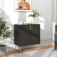 STILVORA Sideboard with Adjustable Shelf Black