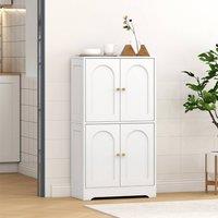 STILVORA Kitchen Storage Cabinet 60cm with Adjustable Shelves in White