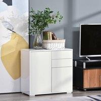 STILVORA Sideboard 79cm with Push-Open Design White