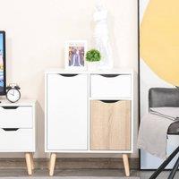 STILVORA Sideboard Storage Cabinet with Drawer in Natural