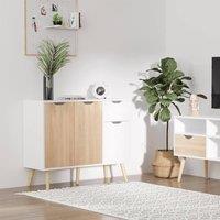 STILVORA Sideboard Storage Cabinet with Drawer in Natural