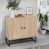 STILVORA Storage Cabinet 80cm with wooden structure Oak in Natural