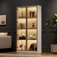 STILVORA Display Cabinet 160cm with LED lighting White