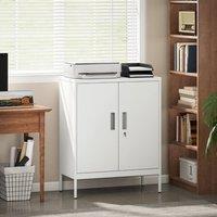 STILVORA Storage Cabinet 80 x 40 x 100cm with Lock White | Size: 80 x 40 x 100 cm
