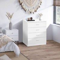STILVORA Chest of Drawers Storage with wooden structure White