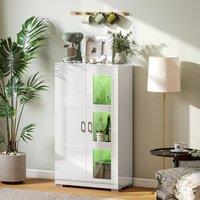 STILVORA Display Cabinet with LED Lights White