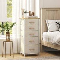STILVORA Chest of Drawers with Storage Beige Fabric