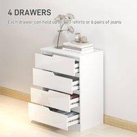 STILVORA Chest of Drawers with Four Drawers White