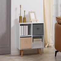 STILVORA Storage Unit with Fabric Drawers White