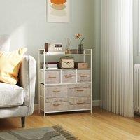 STILVORA Chest of Drawers with steel frame oak effect in Light Oak