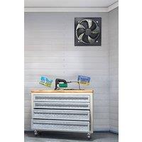 Living and Home Ventilation Wall-Mounted Exhaust Axial Fan 8-inch in Black