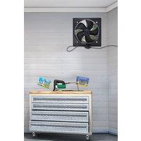 Living and Home Ventilation Wall-Mounted Exhaust Axial Fan 8-inch in Black