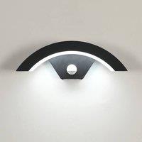 Pheashine Black U-Shape LED Outdoor Wall Light, 24W 6500K
