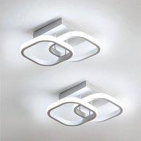 Pheashine White Square LED Ceiling Light, 22W 6500K Cool White 2323cm