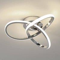 Pheashine Chrome Intertwined Clover LED Ceiling Light, 30W 4500K Neutral White
