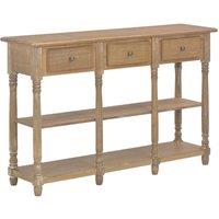 Berkfield Home Console Table 110x30x76cm Engineered Wood in Brown | Size: 110 x 30 x 76 cm