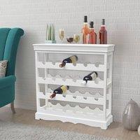 Berkfield Home Wine Cabinet Abreu White