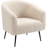 Nordlys Scandinavian Design Metal Leg Lounge Chair in White