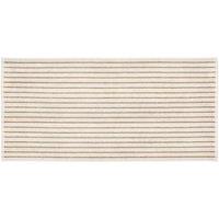 Blomus ARTO Bath Towel with Narrow Stripes 70 x 140 cm - Moonbeam/Amber Brown in Off-White