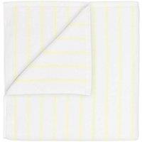 Blomus ARTO Bath Towel with Narrow Stripes - White/Transparent Yellow in White
