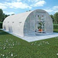 Berkfield Home Greenhouse 18m 600x300x200 cm in White | Size: 600 x 300 x 200 cm