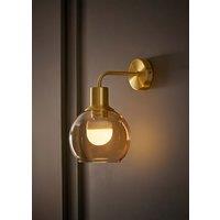 ValueLights Bellamy Globe Glass Shade Rechargeable Wall Light in Gold