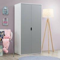 Timber Art Design Alton 2 Door Double Wardrobe Bedroom Furniture Cupboard in White