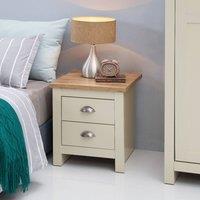 Timber Art Design Lisbon 2 Drawer Bedside Cabinet Bedroom Furniture Nightstand Table in Cream