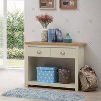 Timber Art Design Lisbon Console Hall Way Table with 2 Drawers in Cream