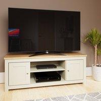 Timber Art Design Lisbon TV Unit Stand Media Cabinet 2 Doors + Shelf in Cream
