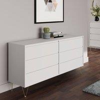Timber Art Design Monaco 6 Drawer Chest In White