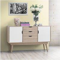 Timber Art Design Alford Sideboard 2 Doors 3 Drawers Storage Cabinet Cupboard in Light Oak