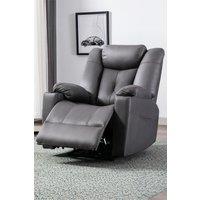 More4Homes Afton Electric Technology Fabric Auto Recliner USB Lounge Sofa Chair in Charcoal