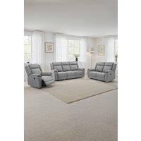 More4Homes Skye 3+2+1 Linen Electric Recliner Sofa Set in Grey