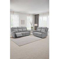 More4Homes Skye 3+2 Linen Electric Recliner Sofa Set in Grey