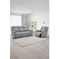 More4Homes Skye 3+1 Linen Electric Recliner Sofa Set in Grey