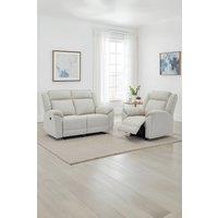 More4Homes Skye 2+1 Linen Electric Recliner Sofa Set in Beige